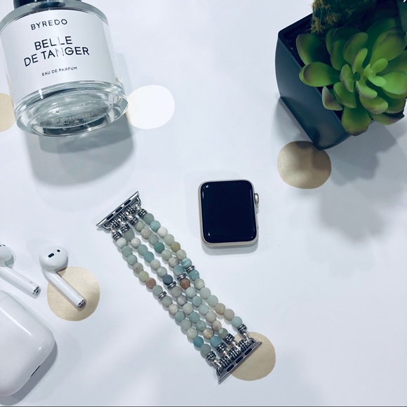 {HELENA} Apple Watch Band boho beaded stone strap - Picture 2 of 8